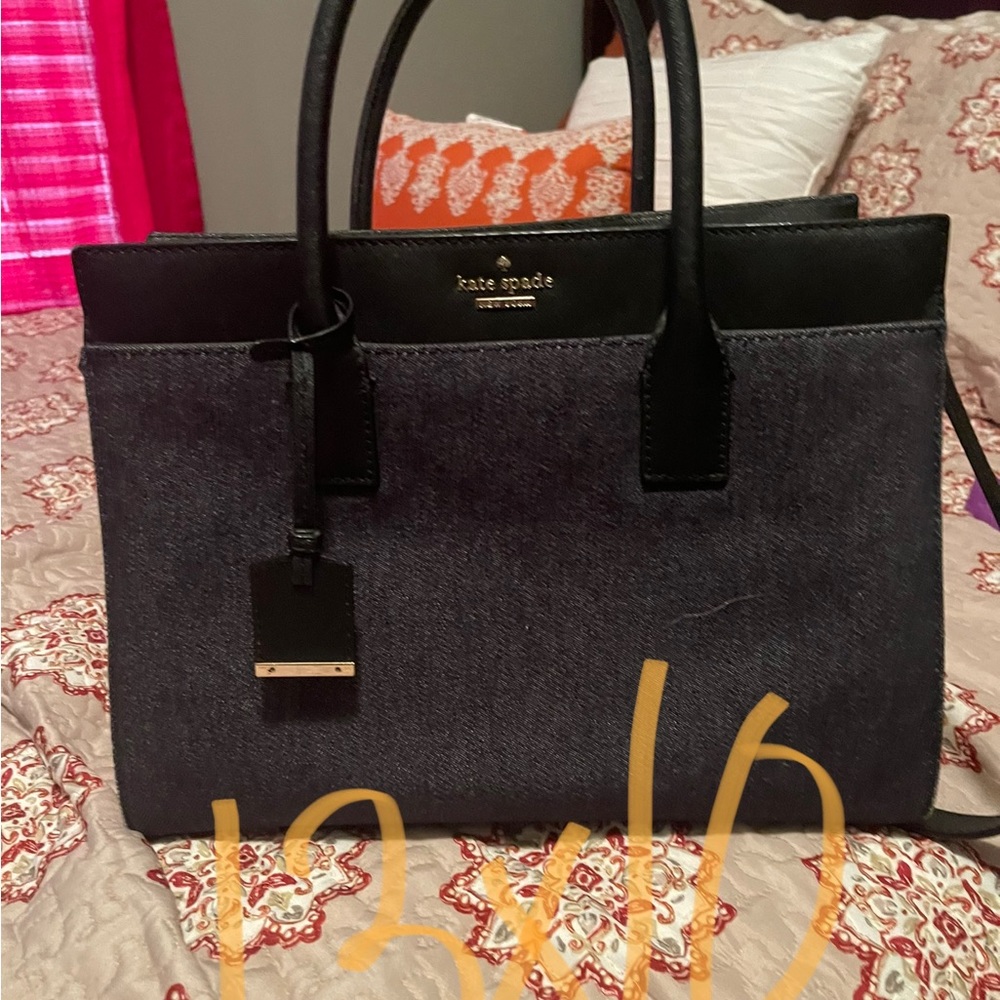 Beautiful 13 x 10 black white sides and denim front and back